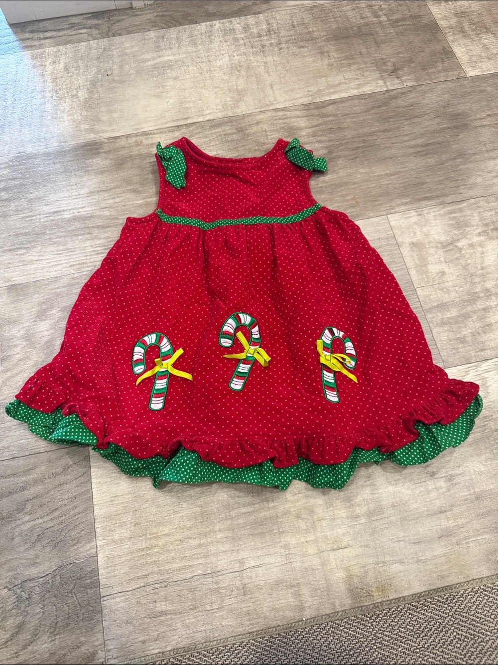 Rare Too' Red & Green Candy Cane Holiday Dress